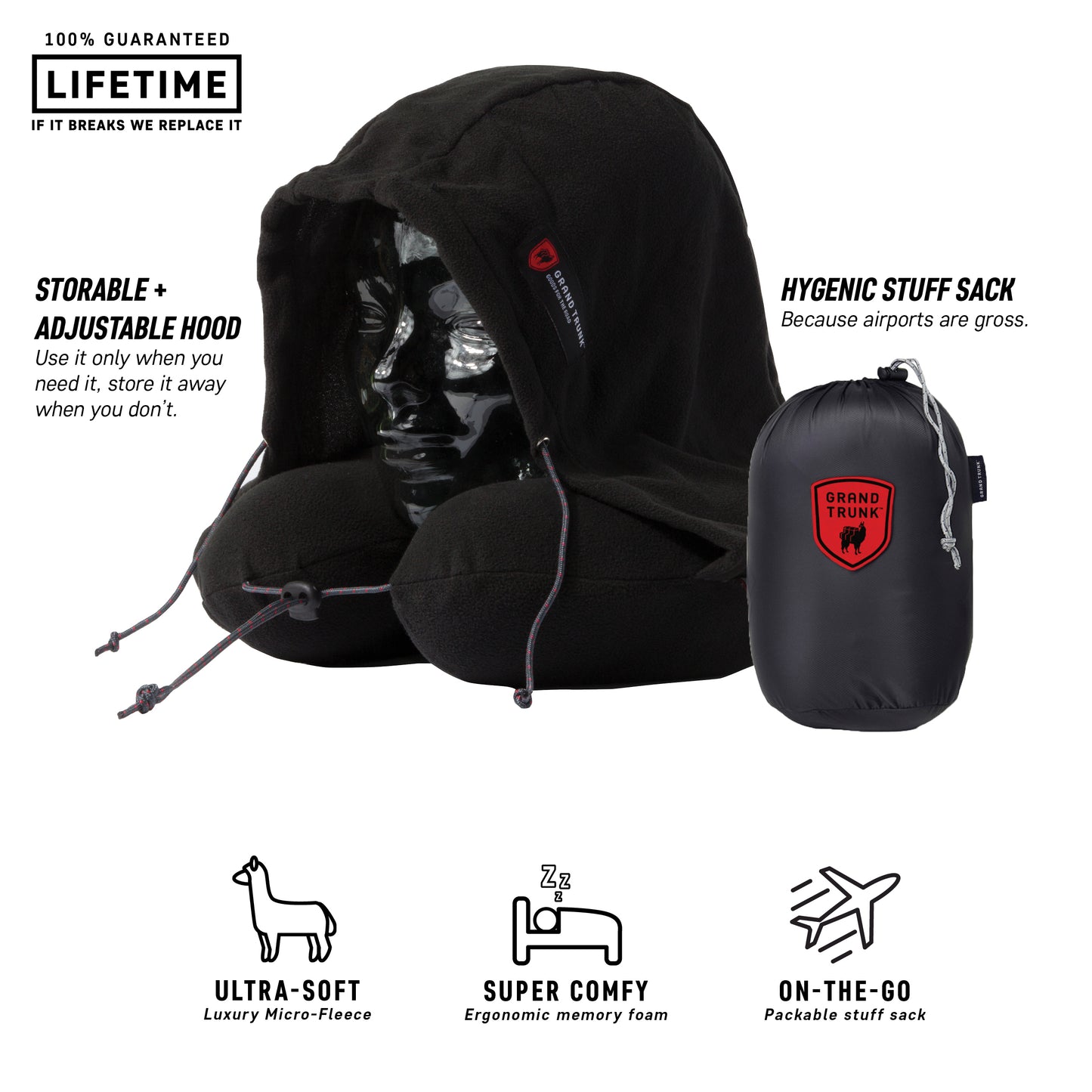 Hooded Travel Neck Pillow HTP-black-02