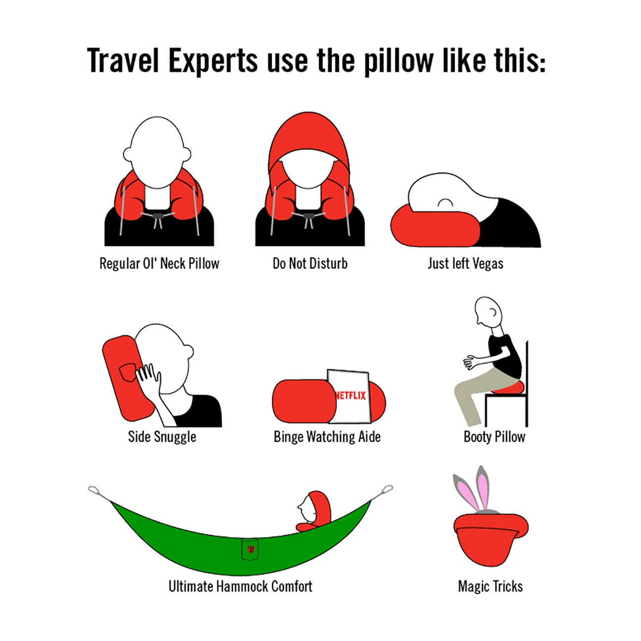 Hooded Travel Neck Pillow HTP-black-04