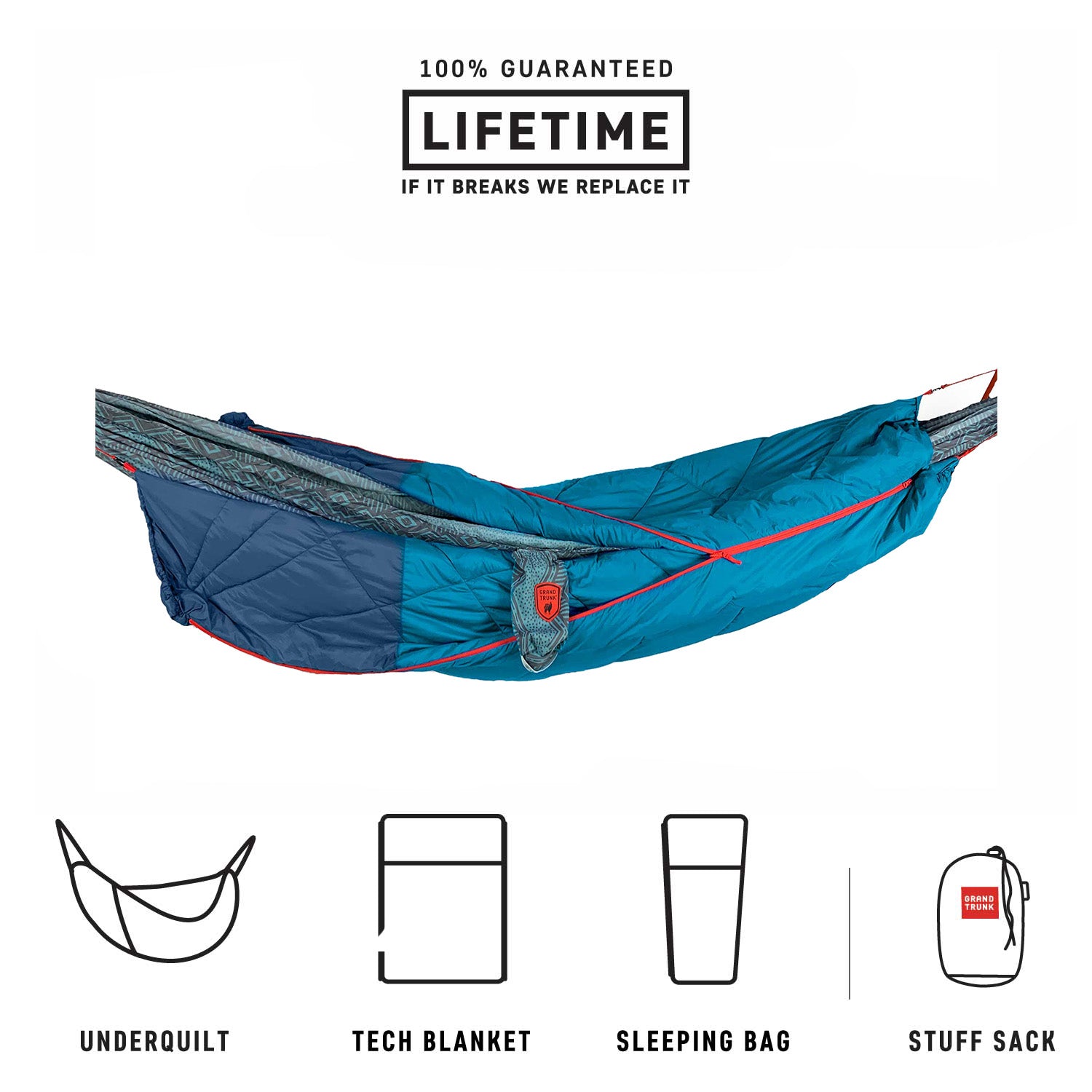 360° ThermaQuilt 3-in-1 Hammock Underquilt, Blanket and Sleeping Bag TQ-01-02